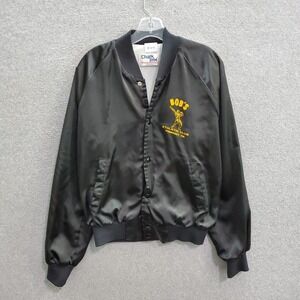 VINTAGE Chalk‎ Line Women Jacket Large Bomber Button Up Pockets Made In USA